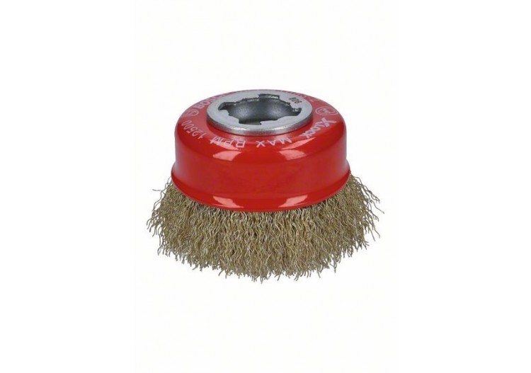 Brosse boisseau X-LOCK à 75 fils ondulés et laitonnés 75 mm, 0,3 mm, X-LOCK - 2608620730 - Bosch