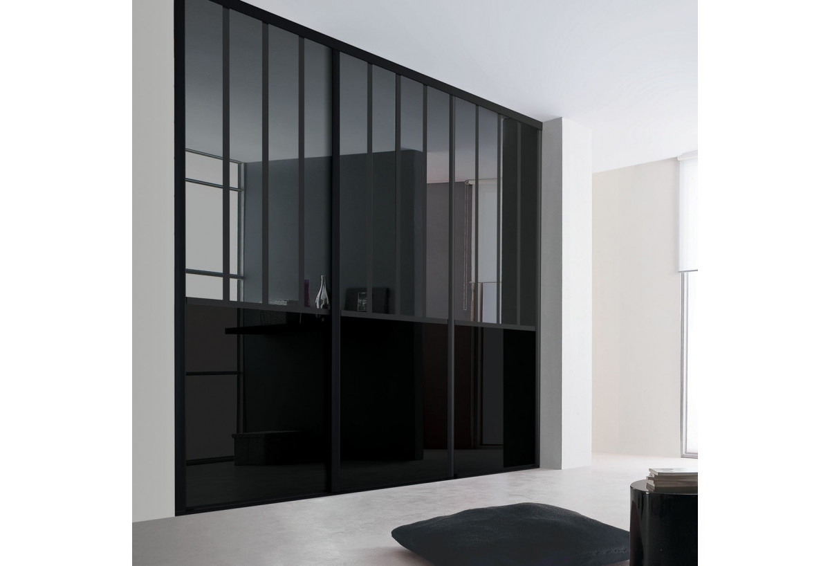 Façade de placard coulissante 3 portes City - Kazed : Confort'Mat