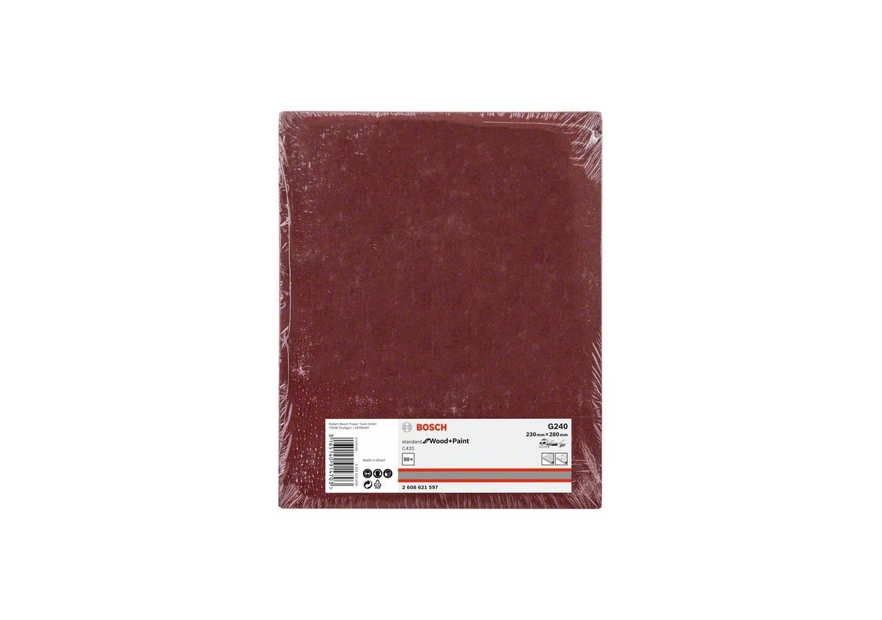 C420 SfWP, 230 x 280 mm, G240 230 x 280 mm, 240 Pack de 1 - 2608621597 - Bosch