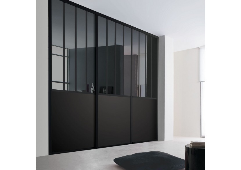 Façade de placard coulissante 3 portes City - Kazed : Confort'Mat