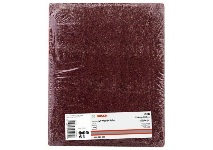 C420 SfWP, 230 x 280 mm, G40 230 x 280 mm, 40 Pack de 1 - 2608621592 - Bosch C420 SfWP, 230 x 280 mm, G40 230 x 280 mm, 40 Pack de 1 - 2608621592 - Bosch