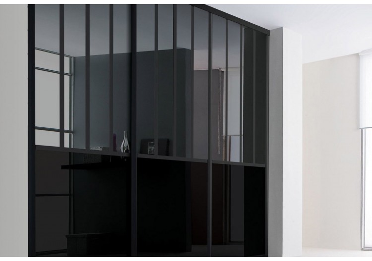 Façade de placard coulissante 3 portes City - Kazed : Confort'Mat