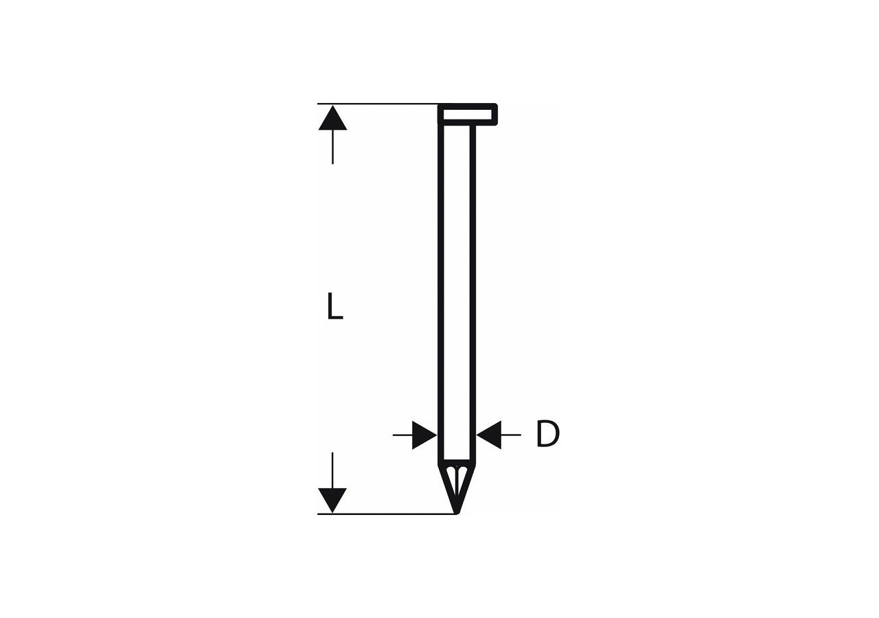 Clou en bande tête D SN34DK 50 2,8 mm, 50 mm, métallique, lisse brillants - 2608200000 - Bosch