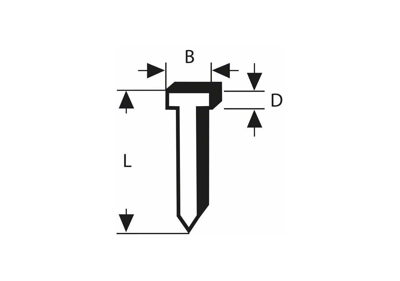 Clou type 47 1,8 x 1,27 x 23 mm - 1609200378 - Bosch