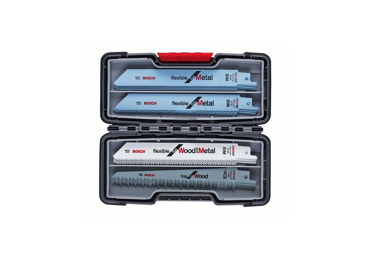 Coffret 20 Lames scie sabre BIM Flexible Bois & Métal  Petites longueurs - 2607010902 - Bosch