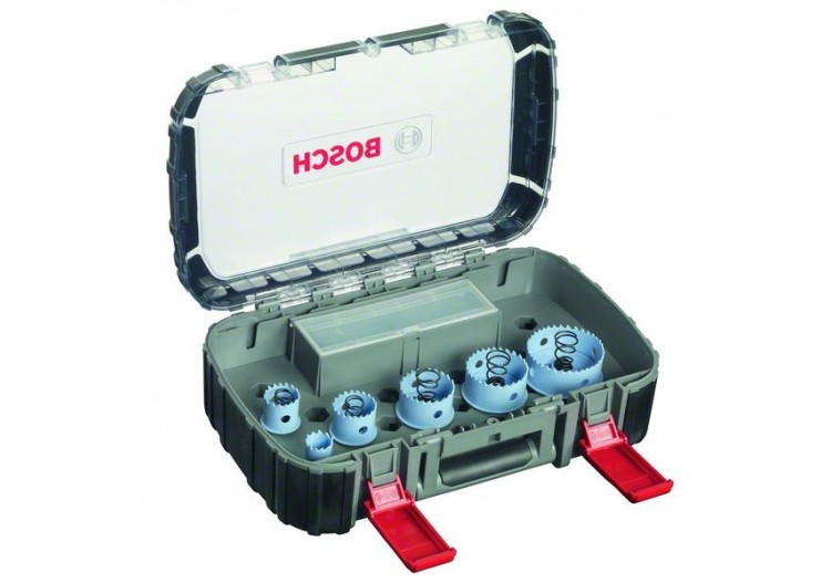 Coffret de 9 scies-trépans Sheet Metal pour électricien 22 29 35 44 51 64 mm - 2608580881 - Bosch