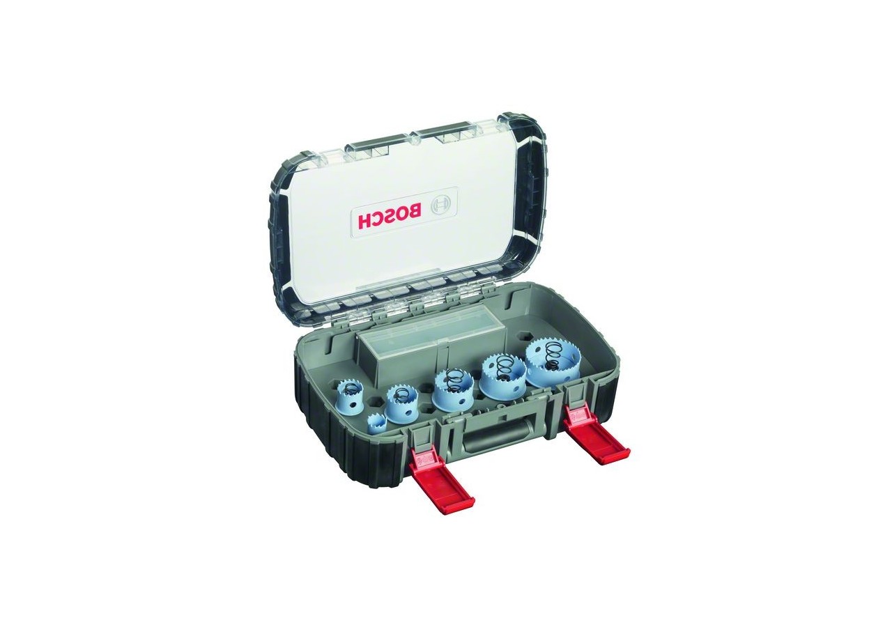 Coffret de 9 scies-trépans Sheet Metal pour électricien 22 29 35 44 51 64 mm - 2608580881 - Bosch