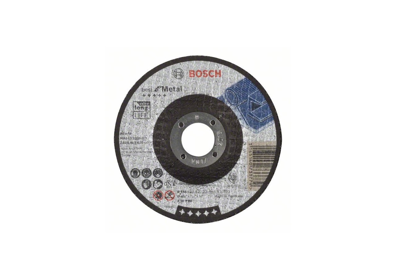 1 disque à tronçonner pour le Métal Best for moyeu déporté 115x2,5mm - 2608603525 - Bosch
