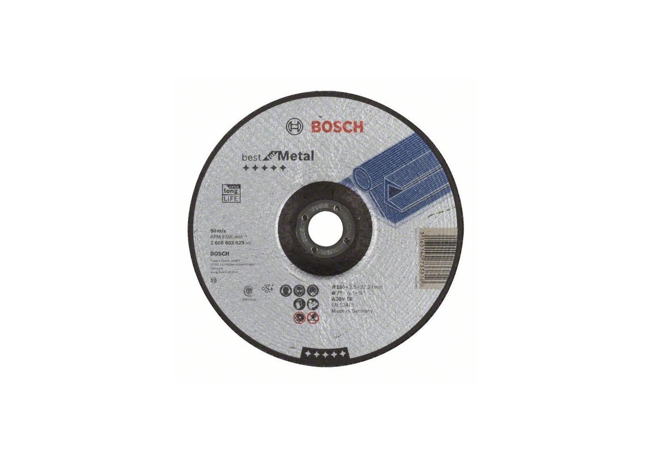 1 disque à tronçonner pour le Métal Best for moyeu déporté 180x2,5mm - 2608603529 - Bosch