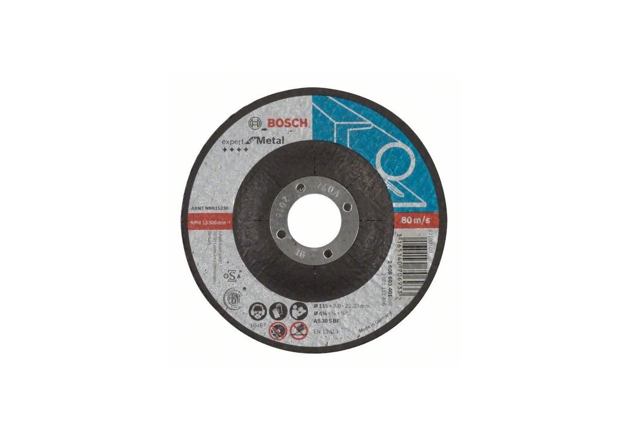 1 disque à tronçonner pour le Métal Expert for moyeu déporté 115x3mm - 2608603401 - Bosch