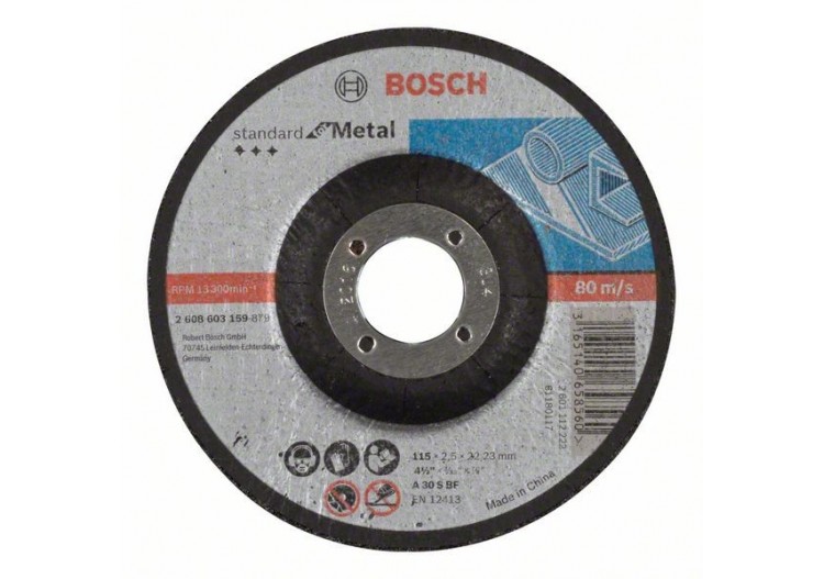 1 disque à tronçonner pour le Métal Standard for moyeu déporté 115x2,5mm - 2608603159 - Bosch
