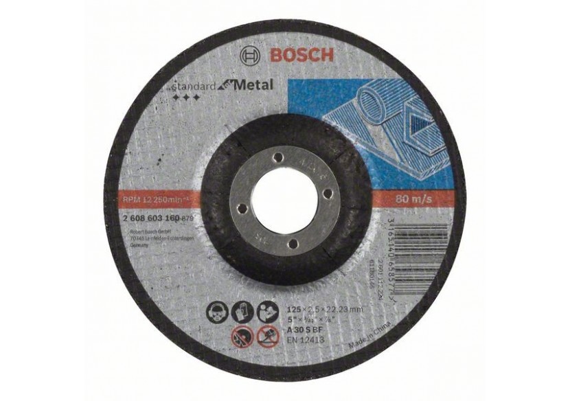 1 disque à tronçonner pour le Métal Standard for moyeu déporté 125x2,5mm - 2608603160 - Bosch