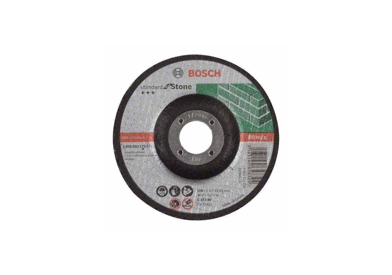 1 disque à tronçonner pour la Pierre Standard for moyeu déporté 115x2,5mm - 2608603173 - Bosch