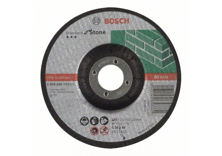 1 disque à tronçonner pour la Pierre Standard for moyeu déporté 125x2,5mm - 2608603174 - Bosch
