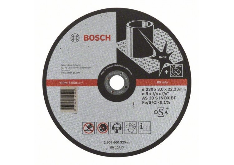 1 disque à tronçonner pour l'Inox Expert for moyeu plat 230x3mm - 2608600325 - Bosch
