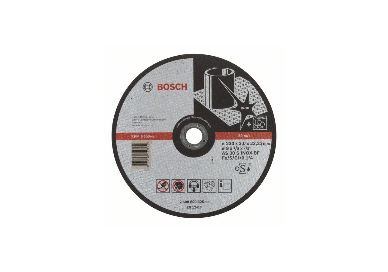 1 disque à tronçonner pour l'Inox Expert for moyeu plat 230x3mm - 2608600325 - Bosch