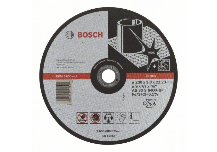1 disque à tronçonner pour l'Inox Expert for moyeu plat 230x3mm - 2608600325 - Bosch