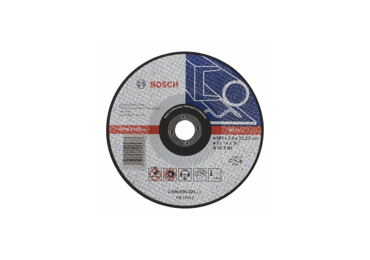 Disque à tronçonner à moyeu plat Expert for Metal A 30 S BF, 180 mm, 3,0 mm Moyeu plat - 2608600321 - Bosch