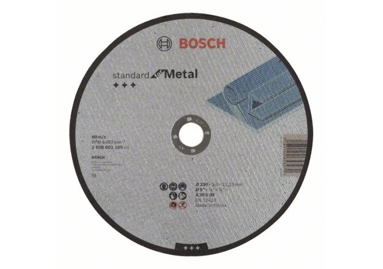 1 disque à tronçonner pour le Métal Standard for moyeu plat 230x3mm - 2608603168 - Bosch