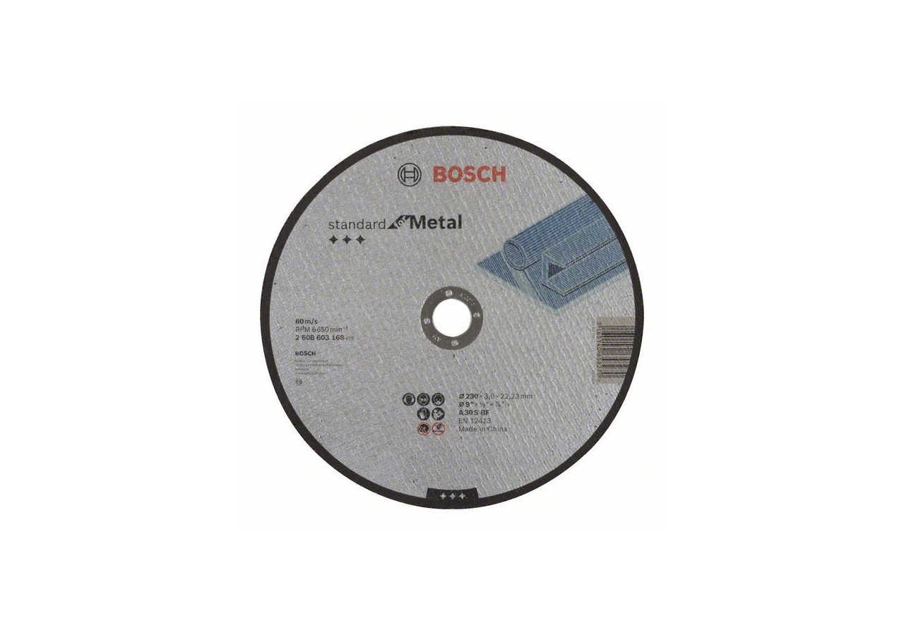 1 disque à tronçonner pour le Métal Standard for moyeu plat 230x3mm - 2608603168 - Bosch