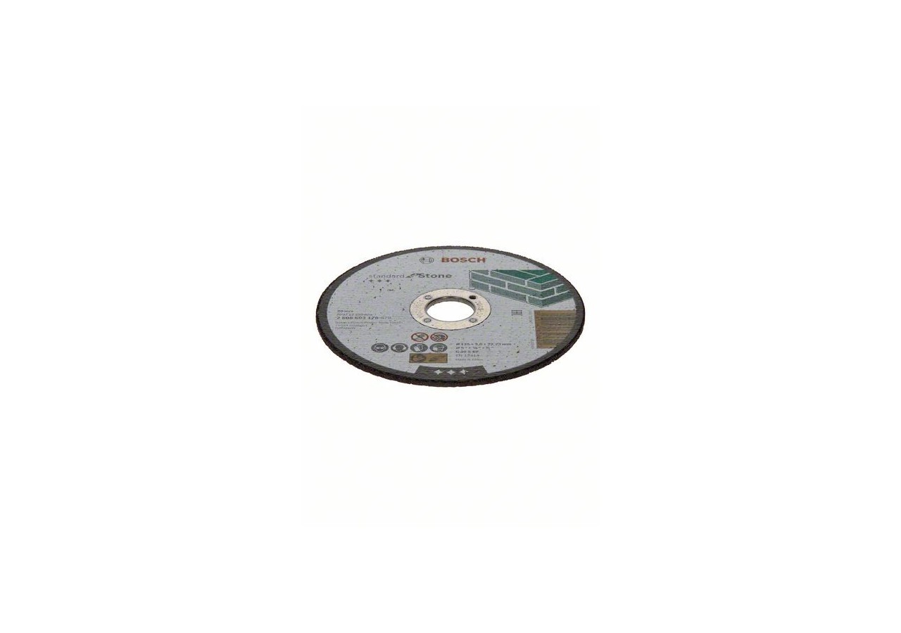 1 disque à tronçonner pour la Pierre Standard for moyeu plat 125x3mm - 2608603178 - Bosch