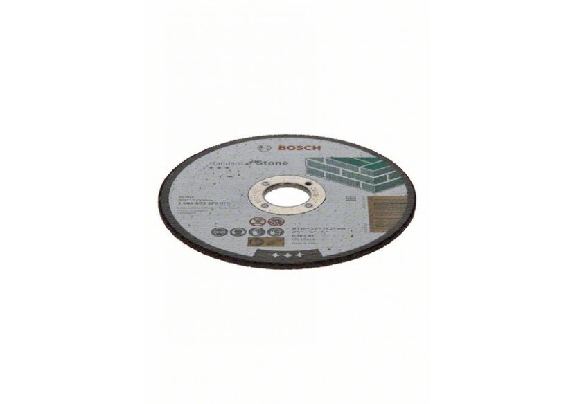 1 disque à tronçonner pour la Pierre Standard for moyeu plat 125x3mm - 2608603178 - Bosch 1 disque à tronçonner pour la Pierre Standard for moyeu plat 125x3mm - 2608603178 - Bosch