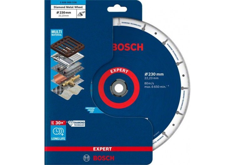Disque à tronçonner de grande taille Expert Diamond Metal Wheel 230 x 22,23 mm - 2608900536 - Bosch