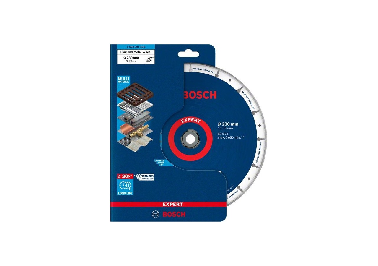 Disque à tronçonner de grande taille Expert Diamond Metal Wheel 230 x 22,23 mm - 2608900536 - Bosch