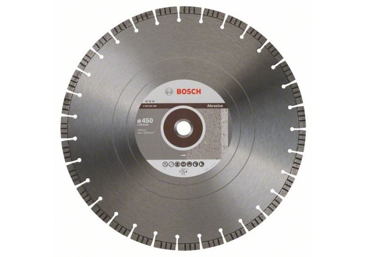 Disque à tronçonner diamanté Best for Abrasive 450 x 25,40 x 3,6 x 12 mm - 2608602688 - Bosch