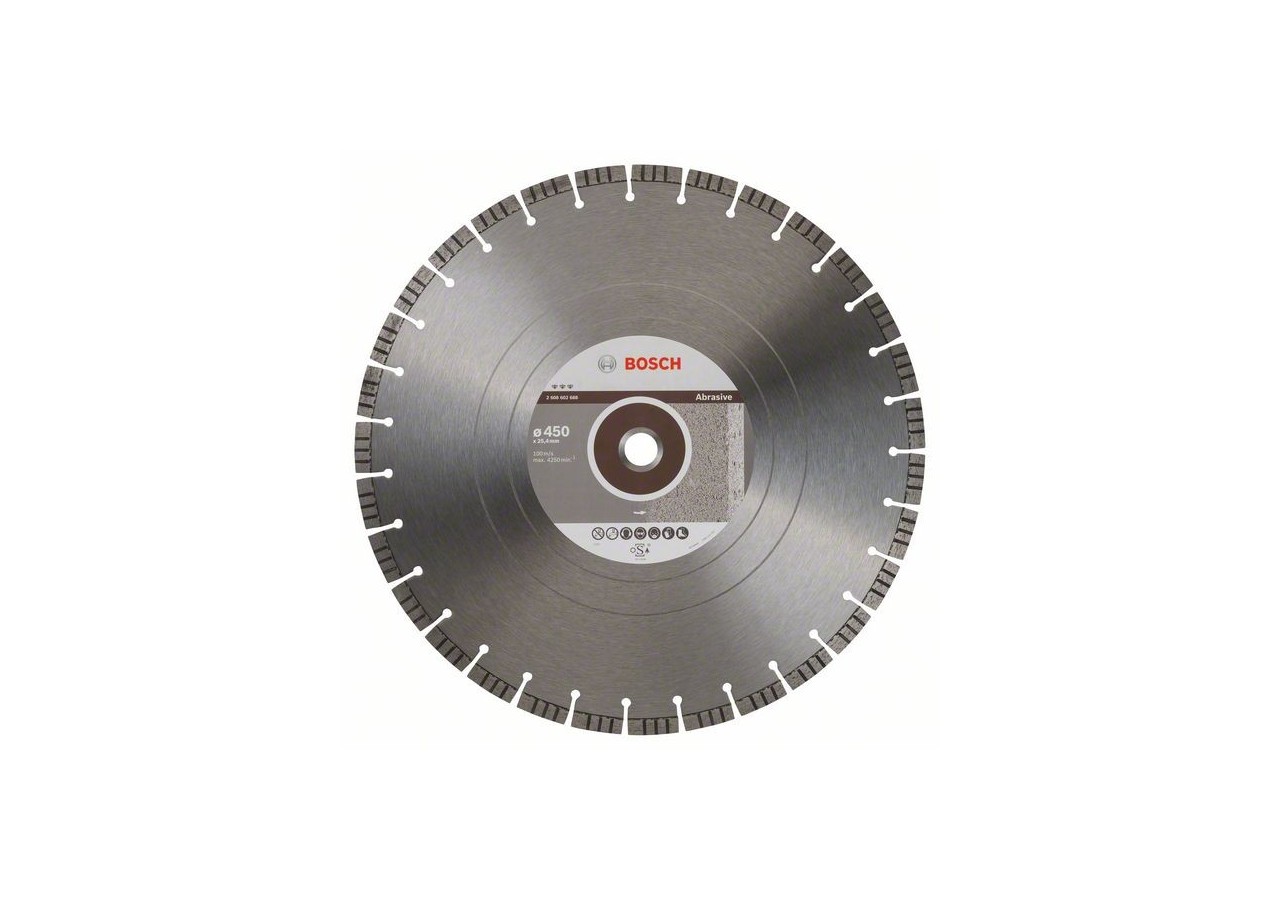 Disque à tronçonner diamanté Best for Abrasive 450 x 25,40 x 3,6 x 12 mm - 2608602688 - Bosch