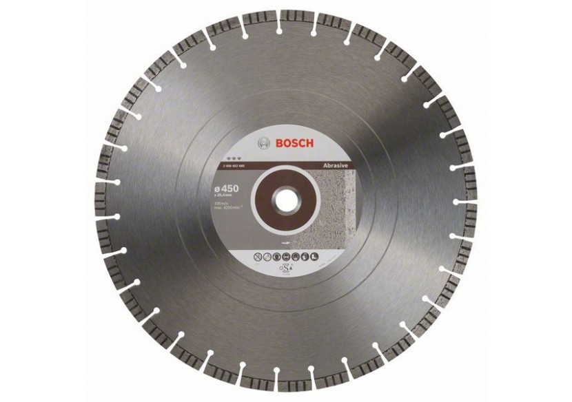 Disque à tronçonner diamanté Best for Abrasive 450 x 25,40 x 3,6 x 12 mm - 2608602688 - Bosch
