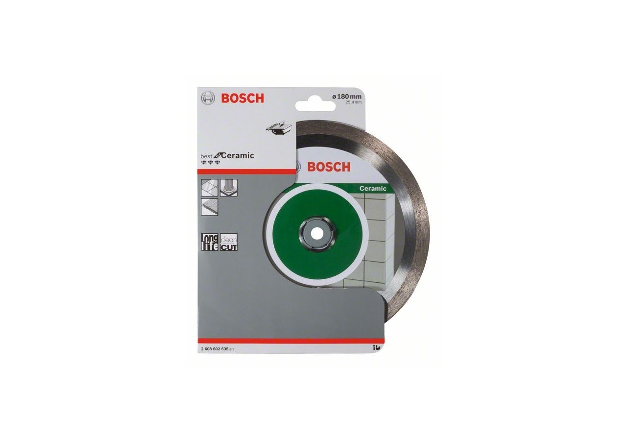 Disque à tronçonner diamanté Best for Ceramic 180 x 25,40 x 2,2 x 10 mm - 2608602635 - Bosch