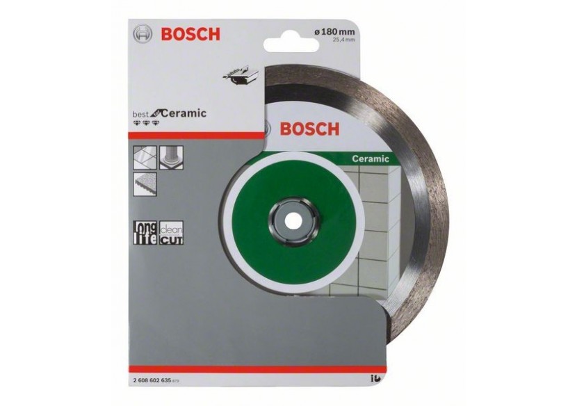 Disque à tronçonner diamanté Best for Ceramic 180 x 25,40 x 2,2 x 10 mm - 2608602635 - Bosch