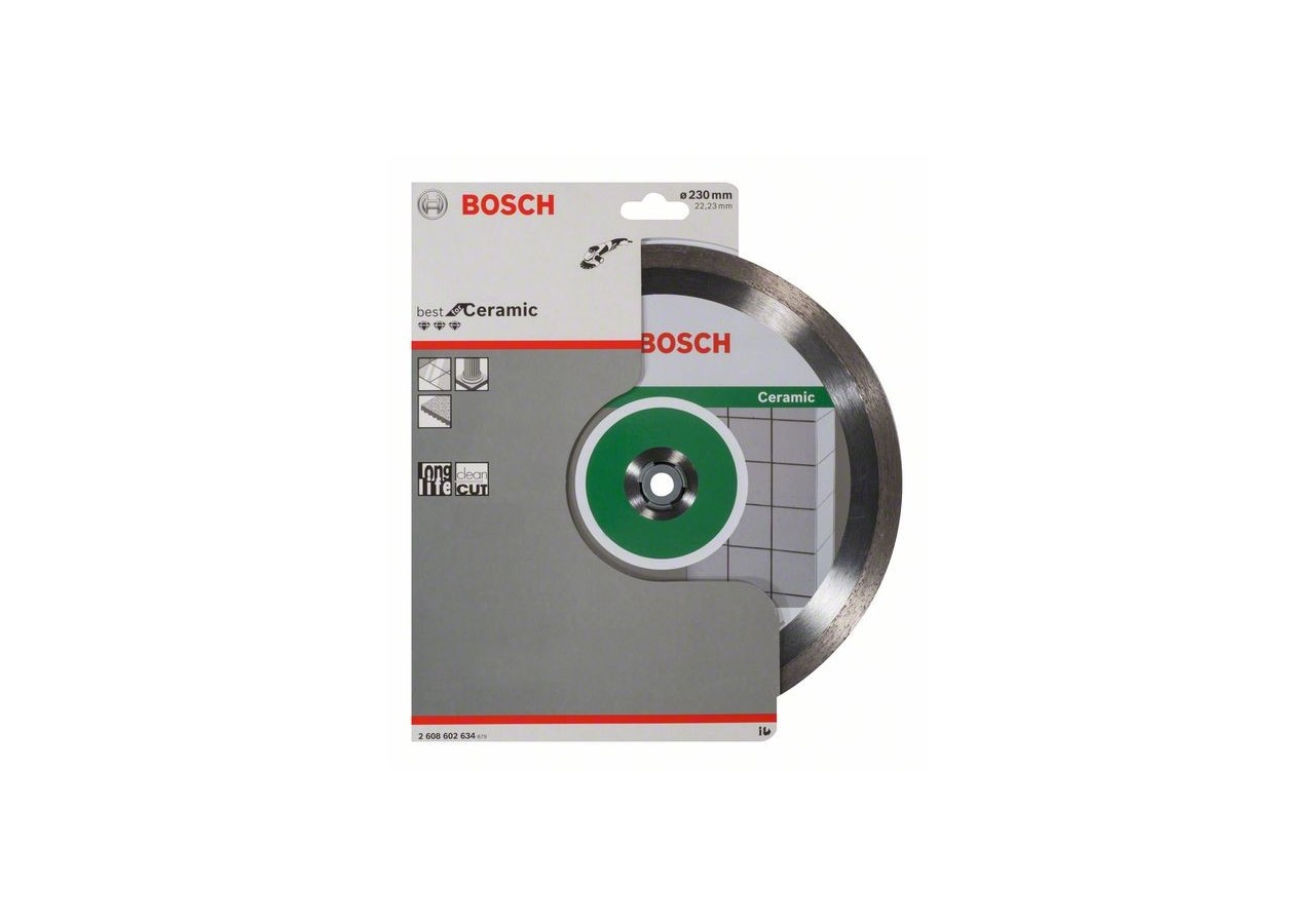 Disque à tronçonner diamanté Best for Ceramic 230 x 22,23 x 2,4 x 10 mm - 2608602634 - Bosch