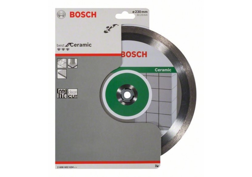 Disque à tronçonner diamanté Best for Ceramic 230 x 22,23 x 2,4 x 10 mm - 2608602634 - Bosch