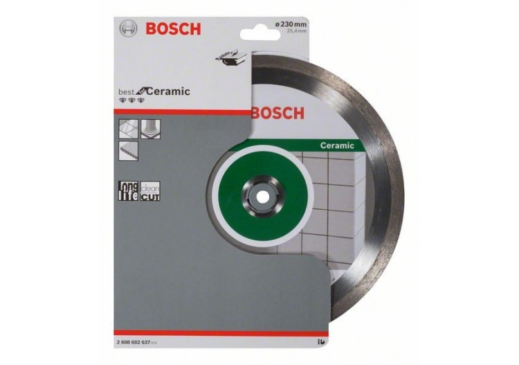 Disque à tronçonner diamanté Best for Ceramic 230 x 25,40 x 2,4 x 10 mm - 2608602637 - Bosch