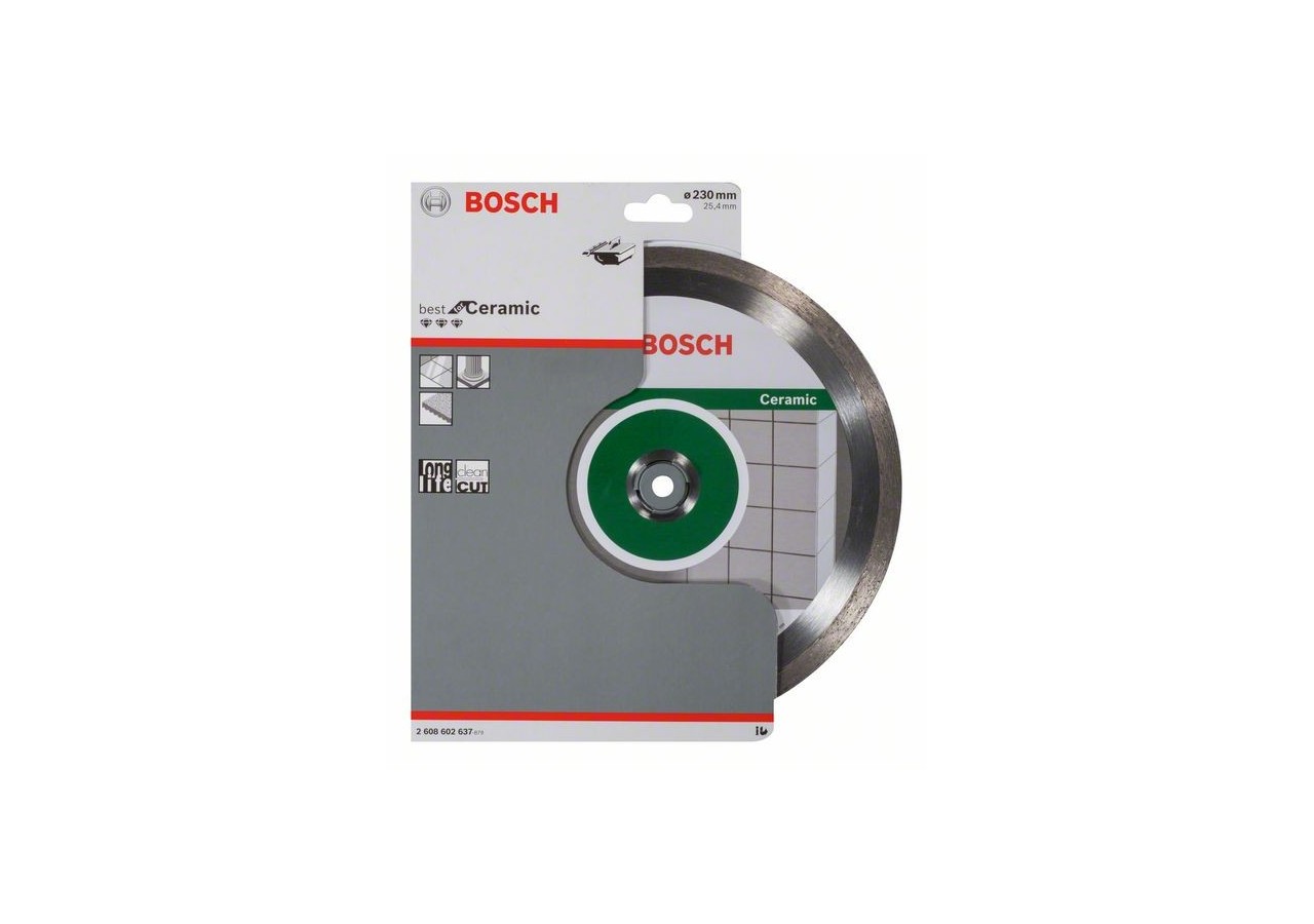 Disque à tronçonner diamanté Best for Ceramic 230 x 25,40 x 2,4 x 10 mm - 2608602637 - Bosch