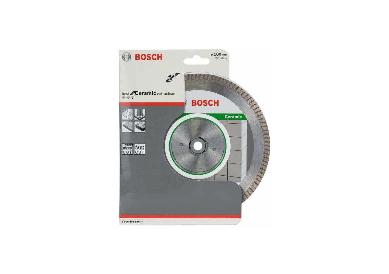 Disque à tronçonner diamanté Best for Ceramic Extra-Clean Turbo 180 x 22,23 x 1,6 x 7 mm - 2608603596 - Bosch