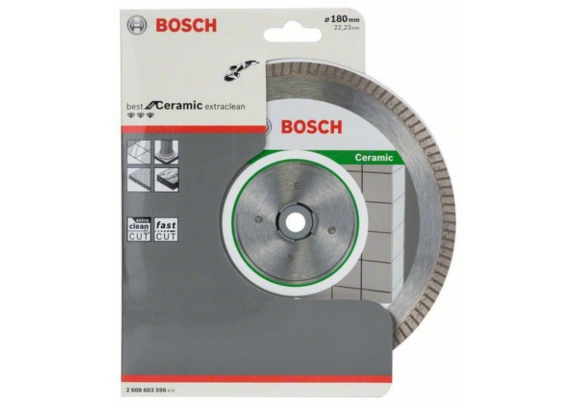 Disque à tronçonner diamanté Best for Ceramic Extra-Clean Turbo 180 x 22,23 x 1,6 x 7 mm - 2608603596 - Bosch