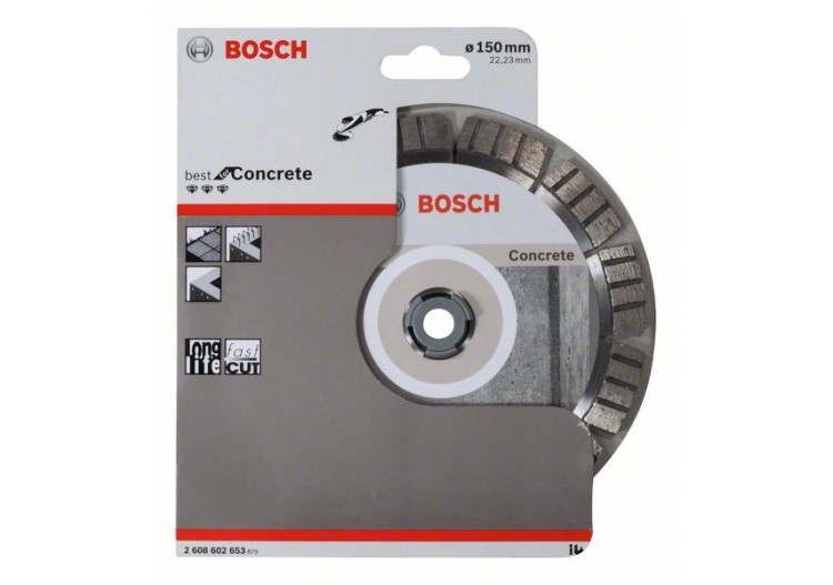 Disque à tronçonner diamanté Best for Concrete 150 x 22,23 x 2,4 x 12 mm - 2608602653 - Bosch