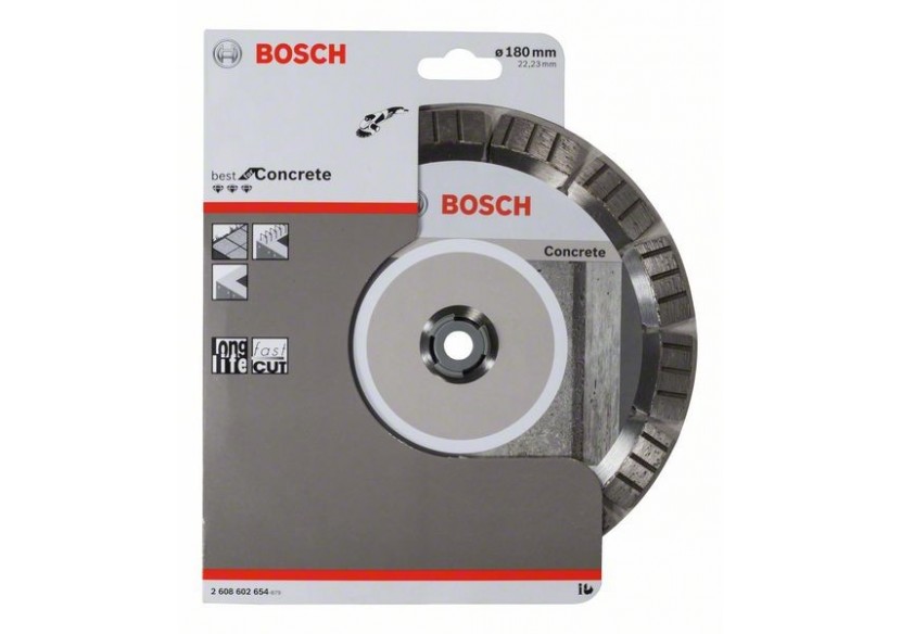 Disque à tronçonner diamanté Best for Concrete 180 x 22,23 x 2,4 x 12 mm - 2608602654 - Bosch