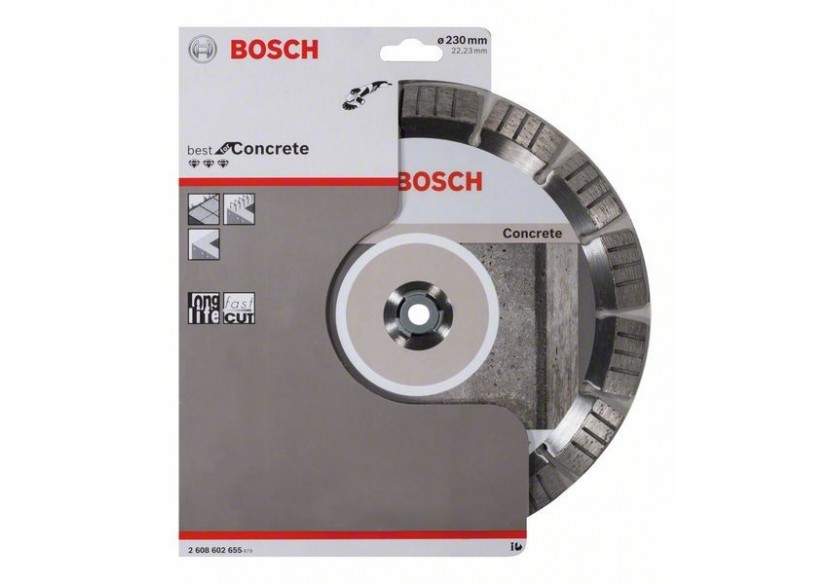 Disque à tronçonner diamanté Best for Concrete 230 x 22,23 x 2,4 x 15 mm - 2608602655 - Bosch