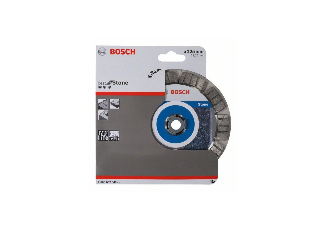 Disque à tronçonner diamanté Best for Stone 125 x 22,23 x 2,2 x 12 mm - 2608602642 - Bosch