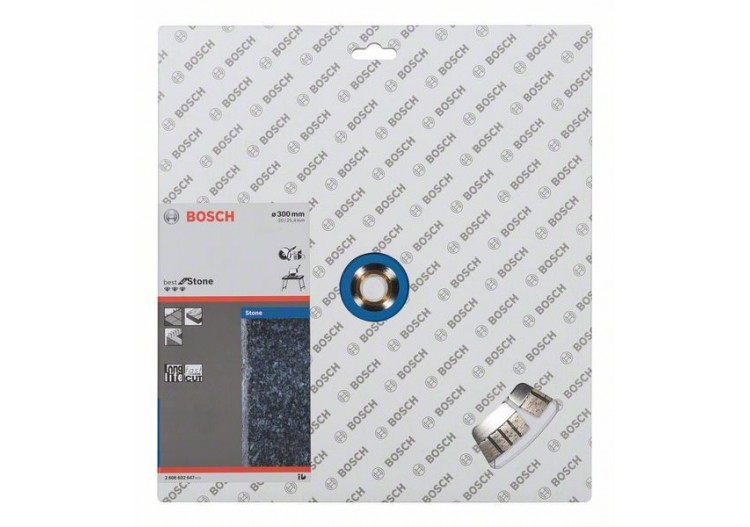 Disque à tronçonner diamanté Best for Stone 300 x 20,00+25,40 x 2,8 x 15 mm - 2608602647 - Bosch