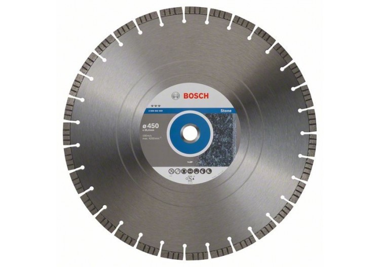 Disque à tronçonner diamanté Best for Stone 450 x 25,40 x 3,8 x 12 mm - 2608602650 - Bosch