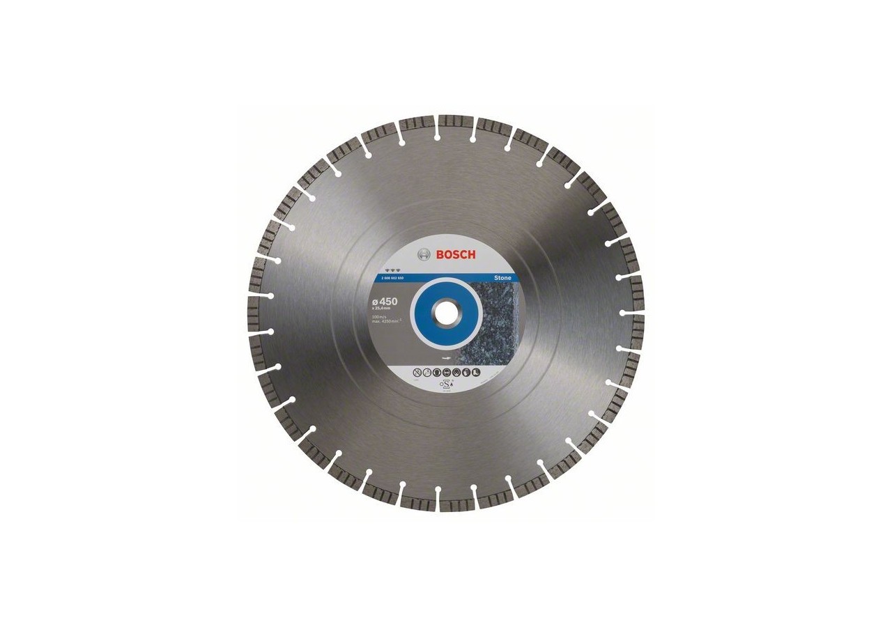 Disque à tronçonner diamanté Best for Stone 450 x 25,40 x 3,8 x 12 mm - 2608602650 - Bosch