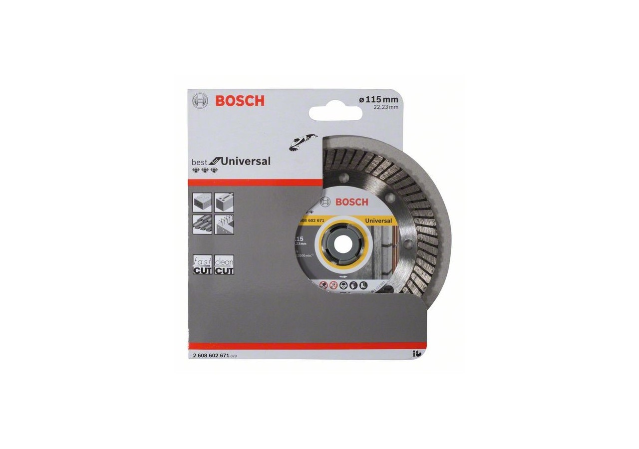 Disque à tronçonner diamanté Best for Universal Turbo 115 x 22,23 x 2,2 x 12 mm - 2608602671 - Bosch
