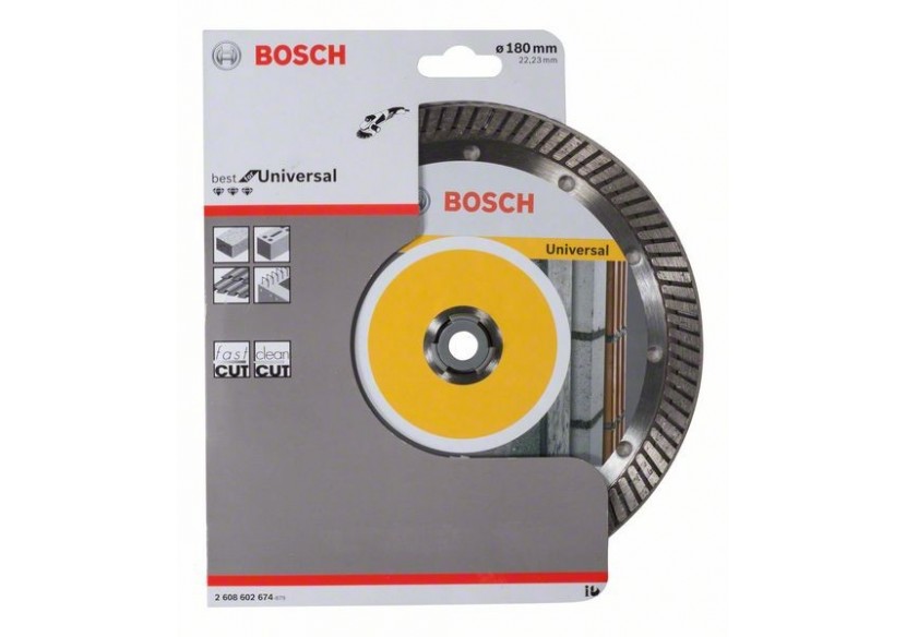 Disque à tronçonner diamanté Best for Universal Turbo 180 x 22,23 x 2,5 x 12 mm - 2608602674 - Bosch
