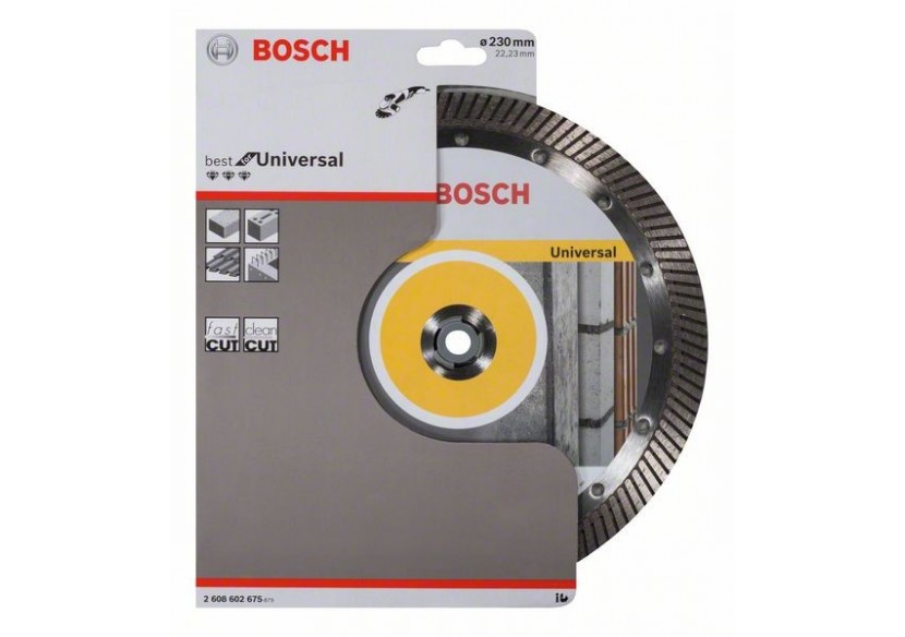 Disque à tronçonner diamanté Best for Universal Turbo 230 x 22,23 x 2,5 x 15 mm - 2608602675 - Bosch