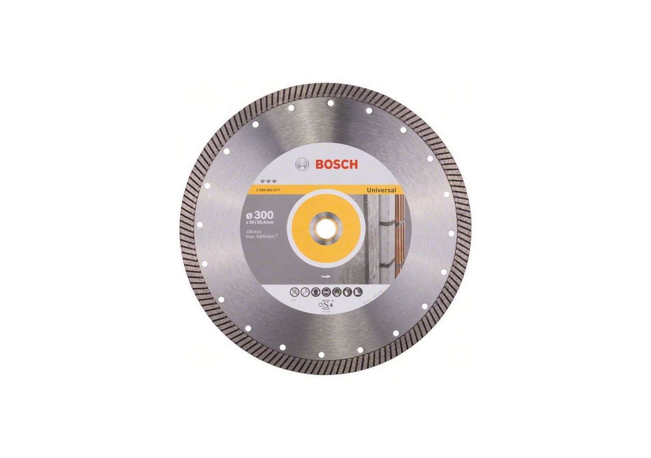 Disque à tronçonner diamanté Best for Universal Turbo 300 x 20,00+25,40 x 3 x 15 mm - 2608602677 - Bosch